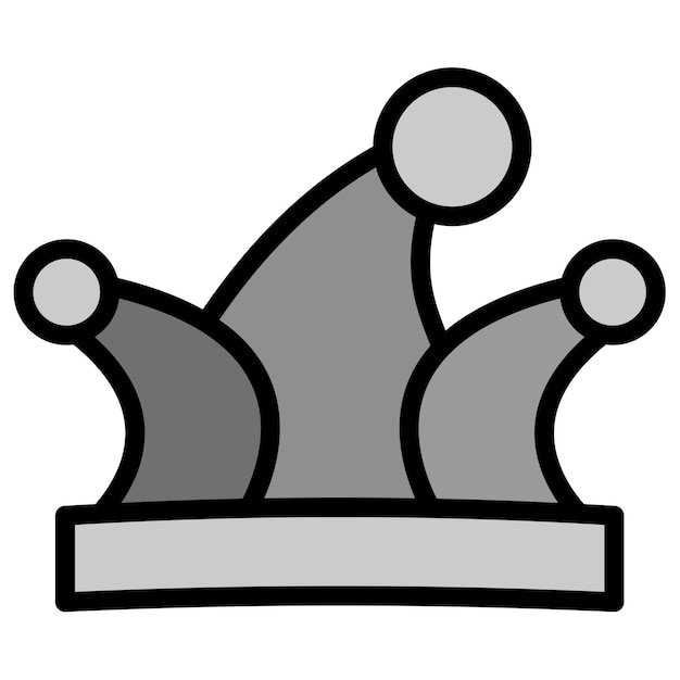 Imagen vectorial del icono del sombrero del bufón Se puede usar para el Carnaval