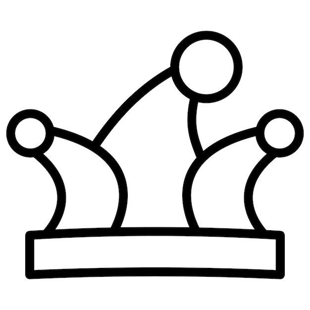 Imagen vectorial del icono del sombrero del bufón Se puede usar para el Carnaval