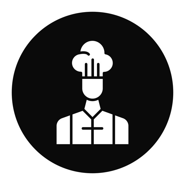 Imagen vectorial del icono del sombrero del chef Se puede usar para el Día del Padre