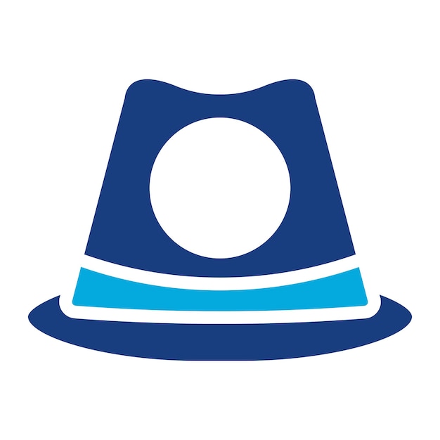 Imagen vectorial del icono del sombrero del detective Se puede usar para la investigación de delitos