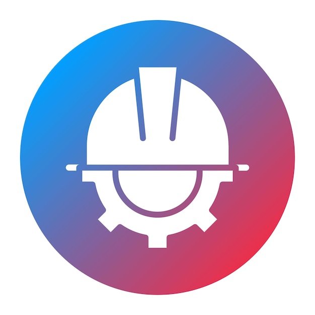 Imagen vectorial del icono del sombrero duro del ingeniero Se puede utilizar para el ingeniero en mecánica