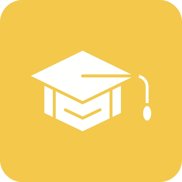 Imagen vectorial del icono del sombrero del estudiante Se puede utilizar para la educación en línea