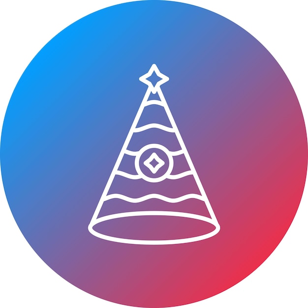 Imagen vectorial del icono del sombrero de la fiesta Se puede usar para el Año Nuevo