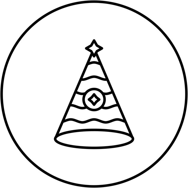 Imagen vectorial del icono del sombrero de la fiesta Se puede usar para el Año Nuevo