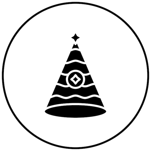 Imagen vectorial del icono del sombrero de la fiesta Se puede usar para el Año Nuevo