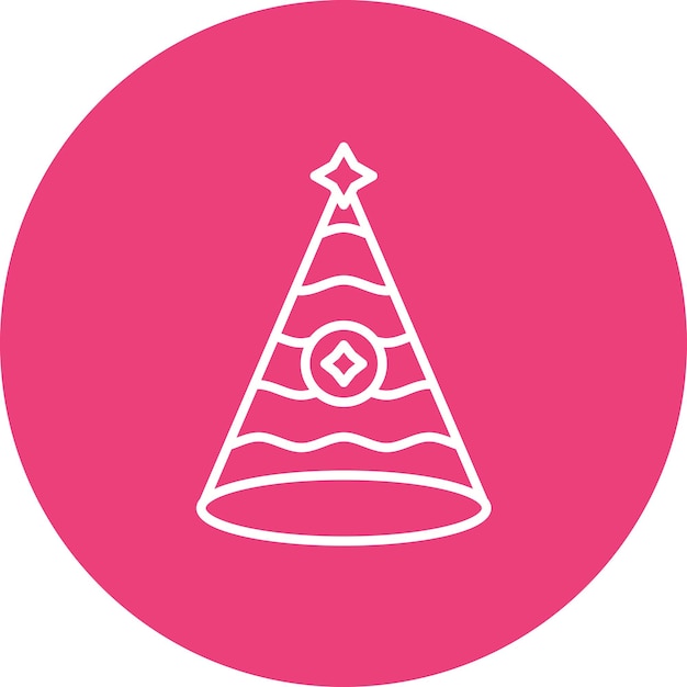 Imagen vectorial del icono del sombrero de la fiesta Se puede usar para el Año Nuevo