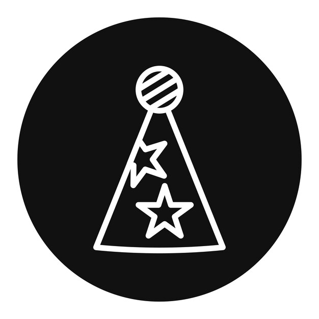 Imagen vectorial del icono del sombrero de la fiesta Se puede usar para el Carnaval