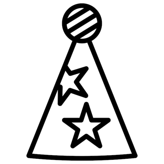 Imagen vectorial del icono del sombrero de la fiesta Se puede usar para el Carnaval