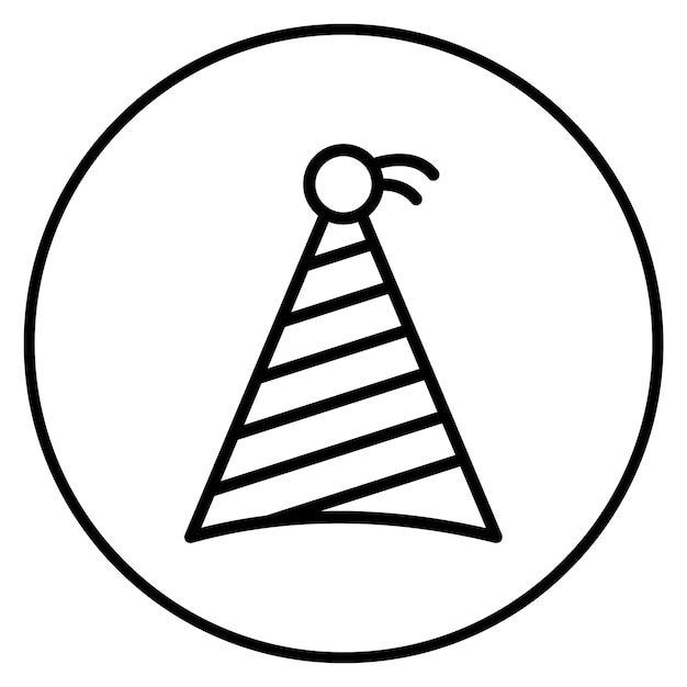 Imagen vectorial del icono del sombrero de la fiesta Se puede usar para criar niños