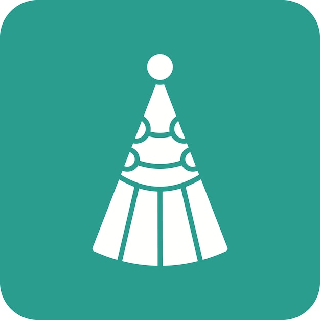 Imagen vectorial del icono del sombrero de la fiesta Se puede usar para cumpleaños