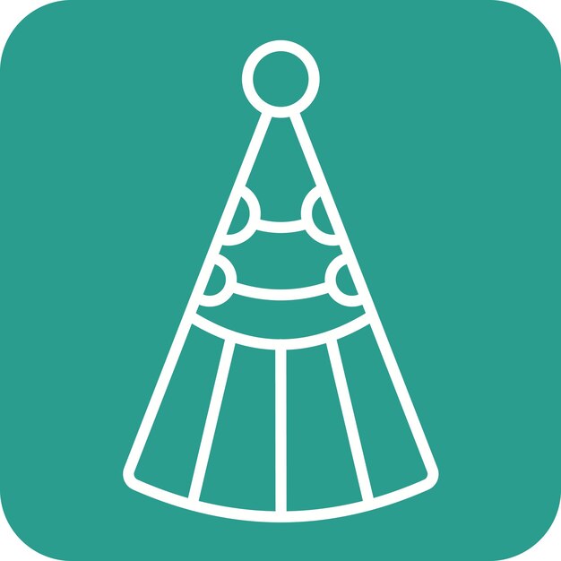 Imagen vectorial del icono del sombrero de la fiesta Se puede usar para cumpleaños