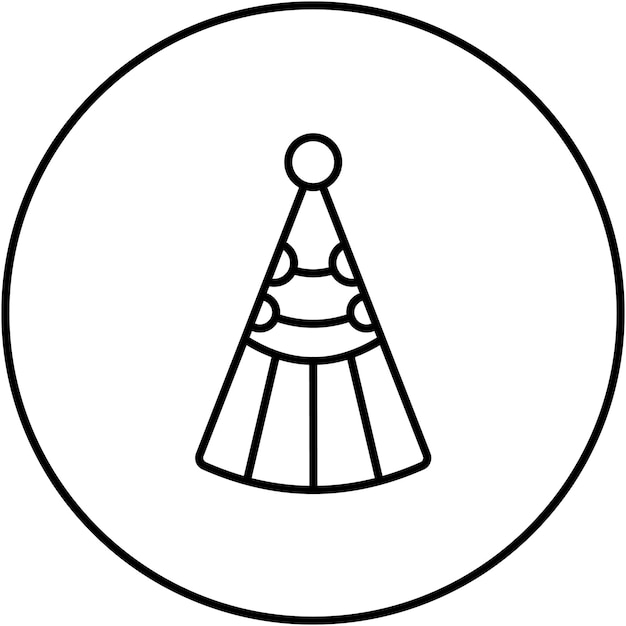 Imagen vectorial del icono del sombrero de la fiesta Se puede usar para cumpleaños