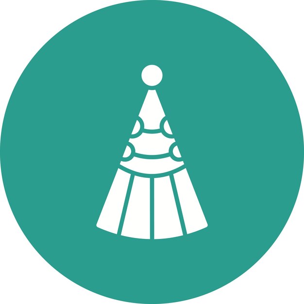 Imagen vectorial del icono del sombrero de la fiesta Se puede usar para cumpleaños
