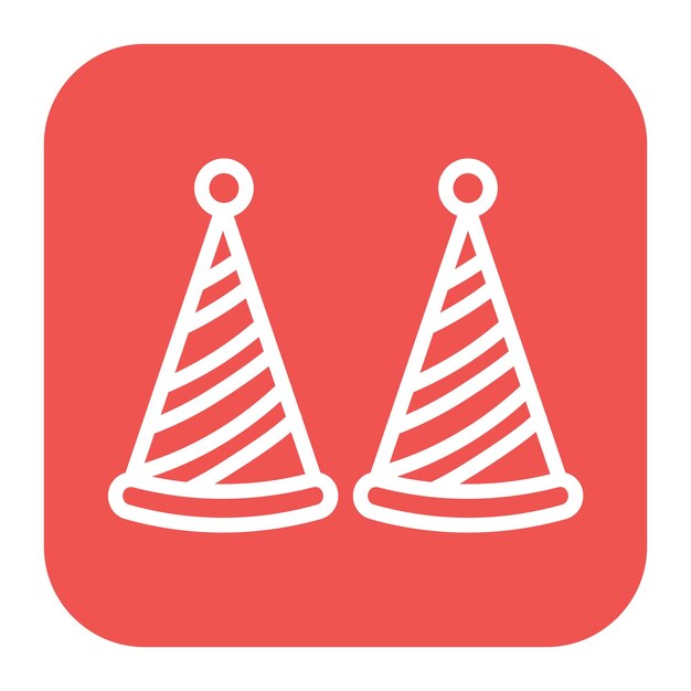 Imagen vectorial del icono del sombrero de la fiesta Se puede usar para el parque acuático
