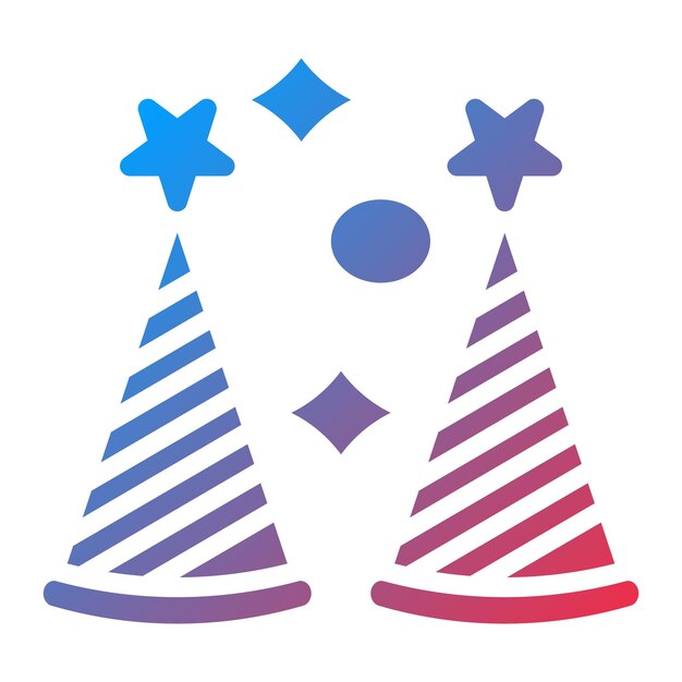 Imagen vectorial del icono del sombrero de la fiesta Se puede usar para el parque acuático