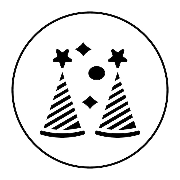 Imagen vectorial del icono del sombrero de la fiesta Se puede usar para el parque acuático