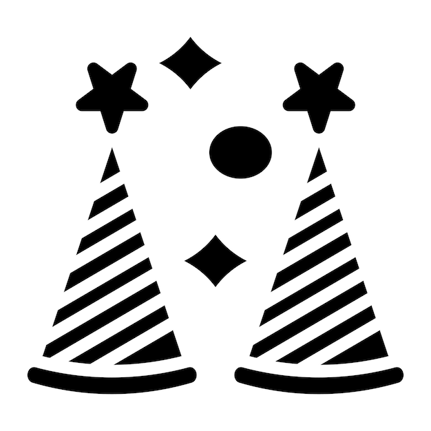 Imagen vectorial del icono del sombrero de la fiesta Se puede usar para el parque acuático
