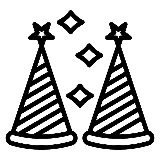 Imagen vectorial del icono del sombrero de la fiesta Se puede usar para el parque acuático