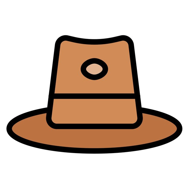 Imagen vectorial de icono de sombrero para hombres Se puede usar para Oktoberfest