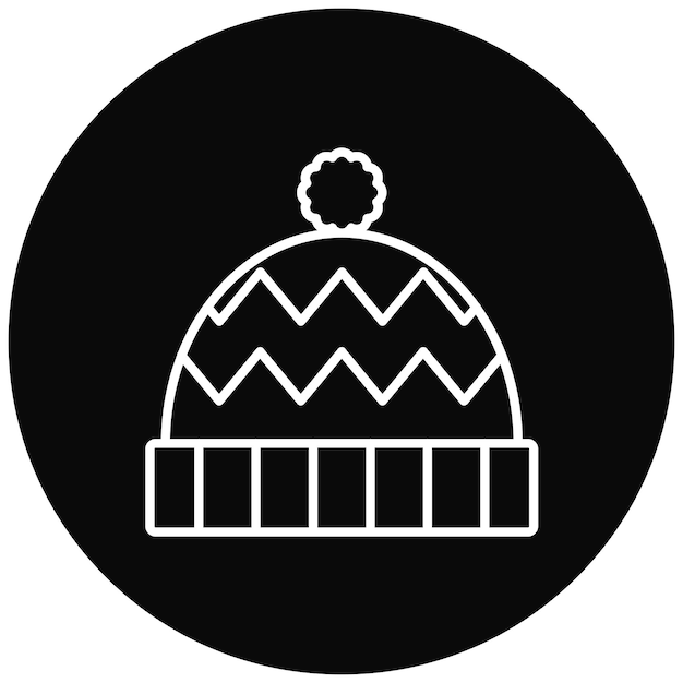 Imagen vectorial de icono de sombrero de invierno Se puede usar para invierno