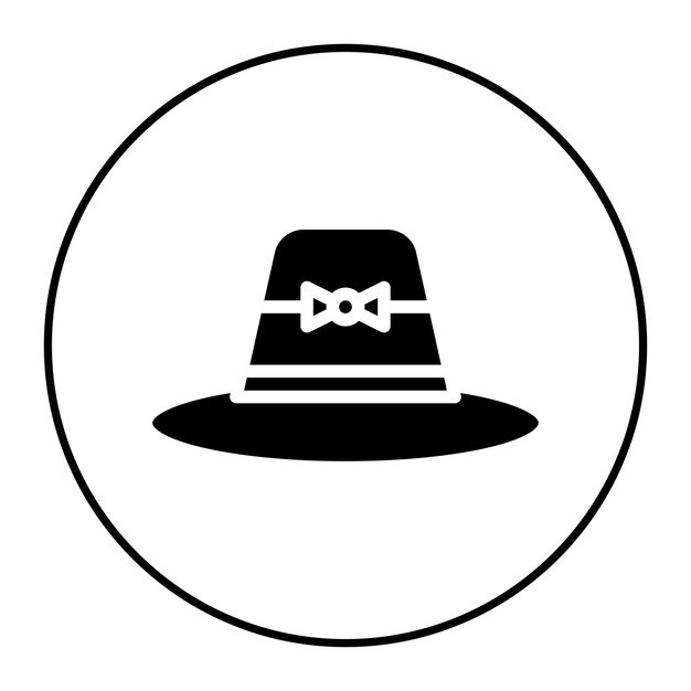 Imagen vectorial del icono del sombrero de Pamela Se puede usar para Luxury