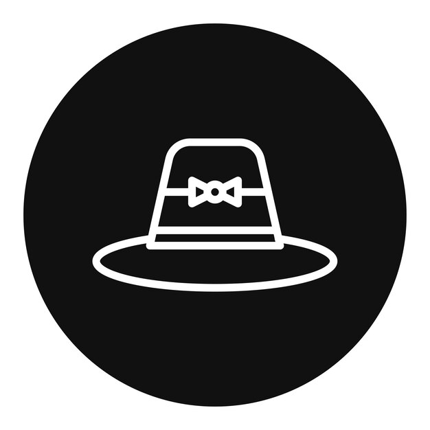 Imagen vectorial del icono del sombrero de Pamela Se puede usar para Luxury