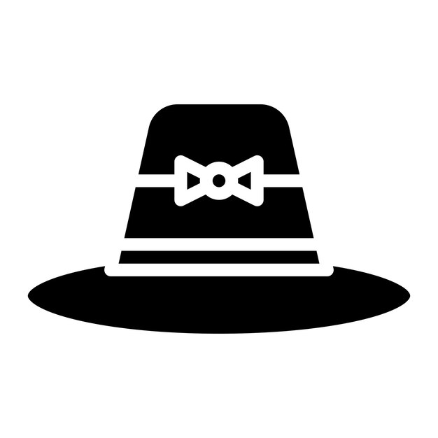 Imagen vectorial del icono del sombrero de Pamela Se puede usar para Luxury