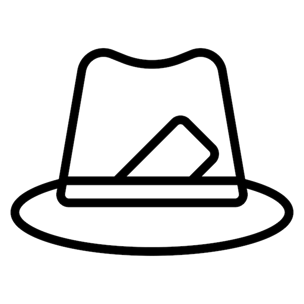 Imagen vectorial del icono del sombrero del periodista Se puede usar para el Día de la Libertad de Prensa