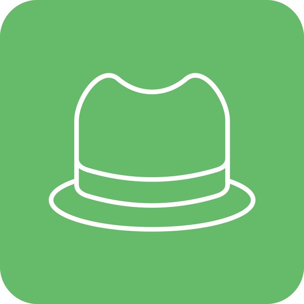 Imagen vectorial del icono del sombrero Se puede usar para el comercio electrónico de moda