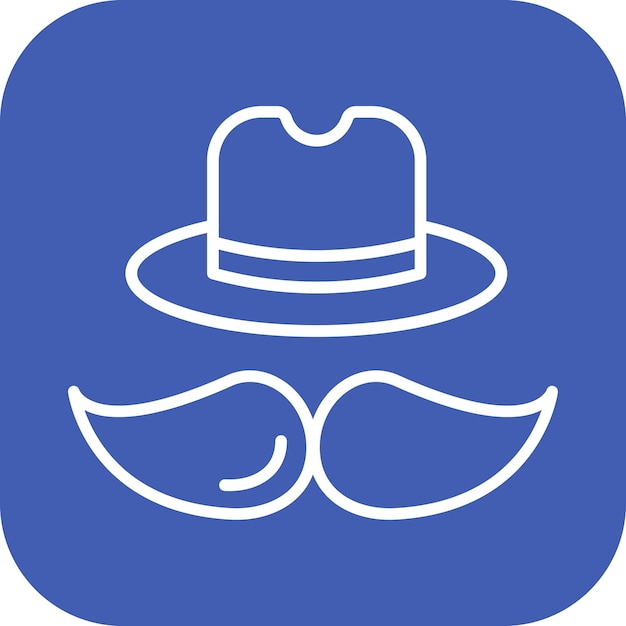Imagen vectorial del icono del sombrero Se puede usar para el Día del Padre