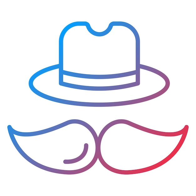 Imagen vectorial del icono del sombrero Se puede usar para el Día del Padre