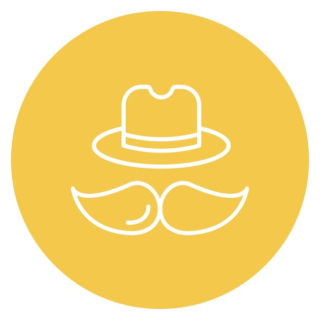 Imagen vectorial del icono del sombrero Se puede usar para el Día del Padre