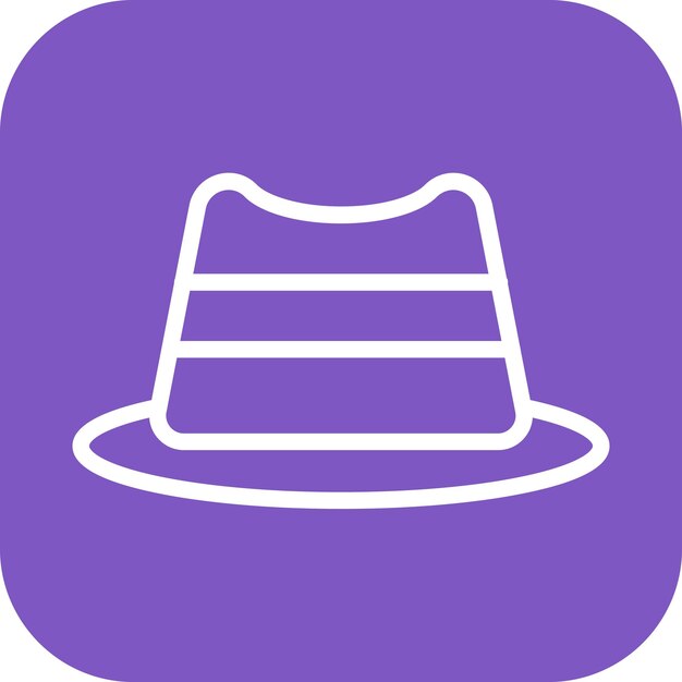 Imagen vectorial del icono del sombrero Se puede usar para el trekking