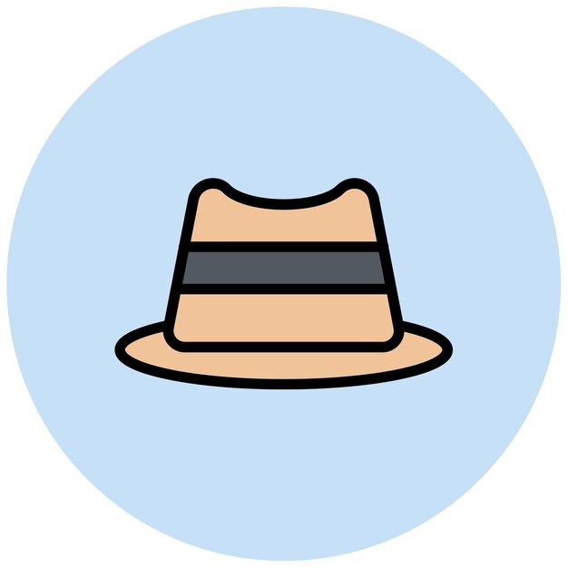 Imagen vectorial del icono del sombrero Se puede usar para el trekking