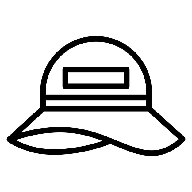 Imagen vectorial del icono del sombrero solar Se puede utilizar para la protección solar