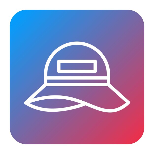 Imagen vectorial del icono del sombrero solar Se puede utilizar para la protección solar