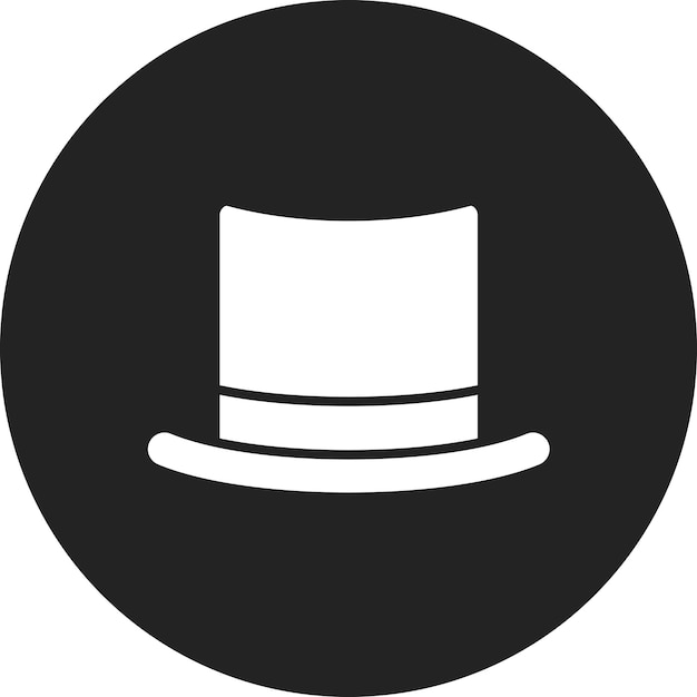 Vector imagen vectorial del icono del sombrero superior se puede usar para circo