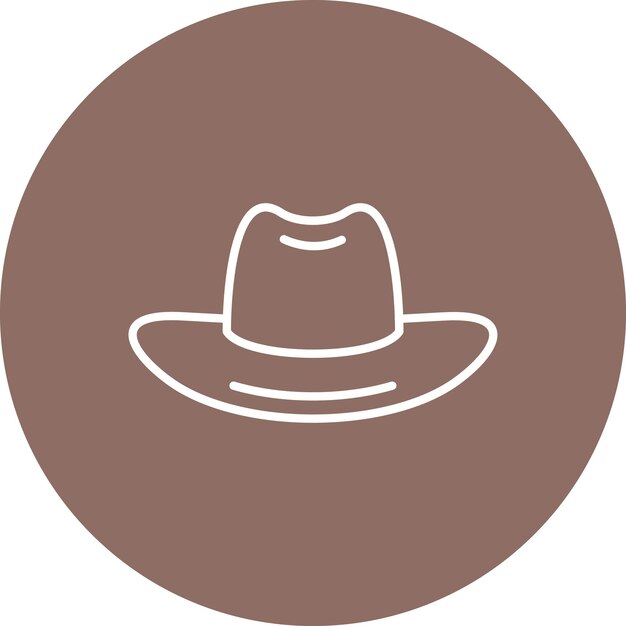 Imagen vectorial del icono del sombrero de vaquero Se puede usar para Wild West
