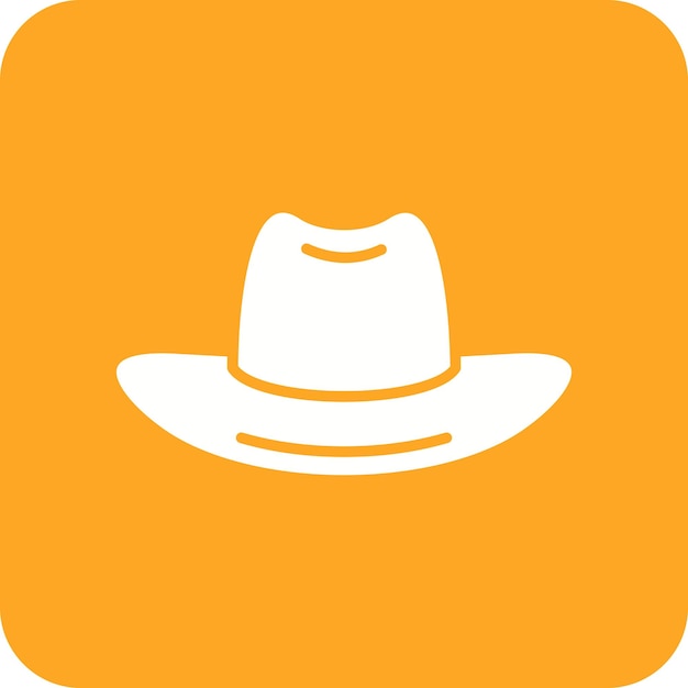 Imagen vectorial del icono del sombrero de vaquero Se puede usar para Wild West