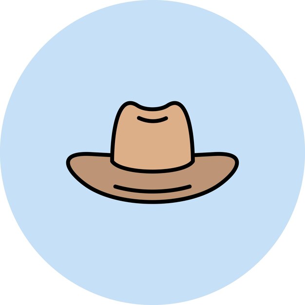 Imagen vectorial del icono del sombrero de vaquero Se puede usar para Wild West