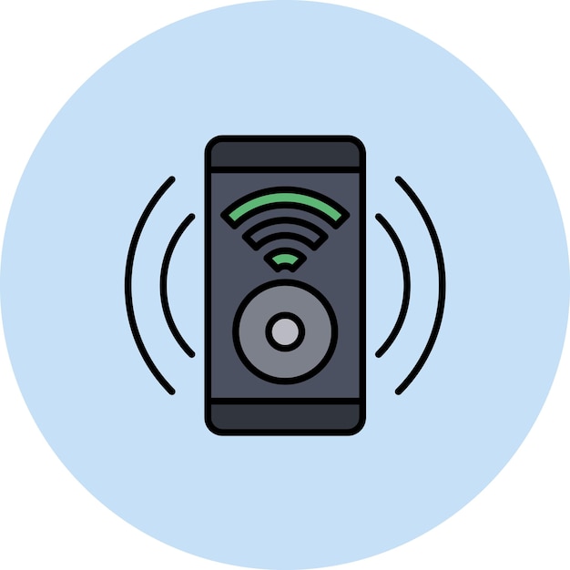 Imagen vectorial de icono de sonido inteligente Se puede utilizar para Smart Home