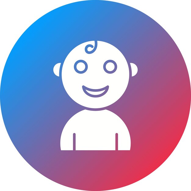 Imagen vectorial del icono de la sonrisa del bebé Se puede usar para el bebé