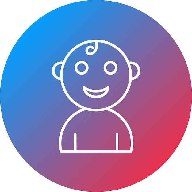 Imagen vectorial del icono de la sonrisa del bebé Se puede usar para el bebé