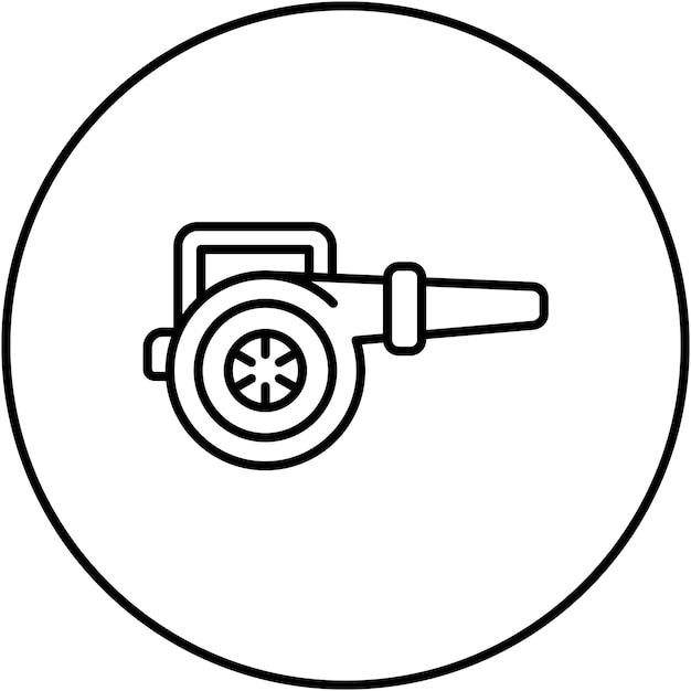 Imagen vectorial del icono de los sopladores de aire Se puede utilizar para el lavado de coches