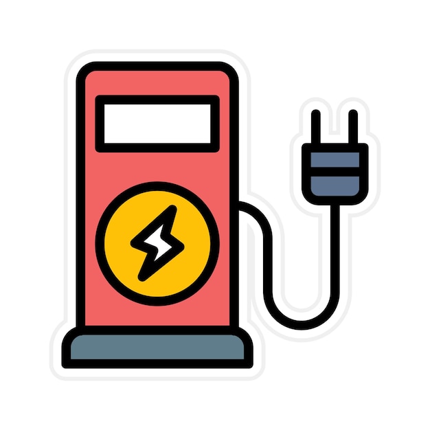 Imagen vectorial del icono de soporte de carga Se puede utilizar para la batería y la energía
