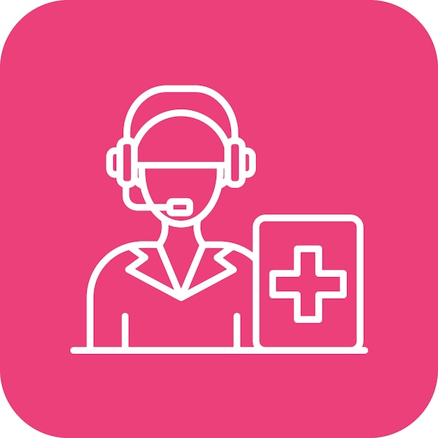 Imagen vectorial de icono de soporte de farmacia Se puede utilizar para el comercio electrónico médico