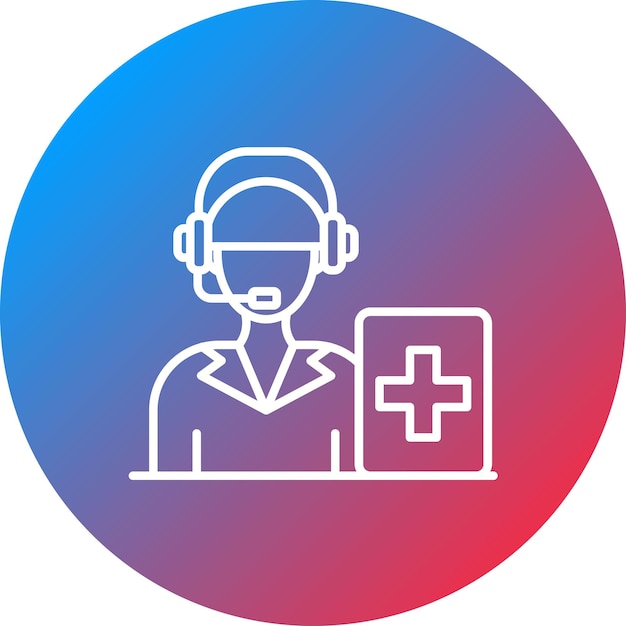 Imagen vectorial de icono de soporte de farmacia Se puede utilizar para el comercio electrónico médico