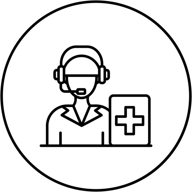 Imagen vectorial de icono de soporte de farmacia Se puede utilizar para el comercio electrónico médico