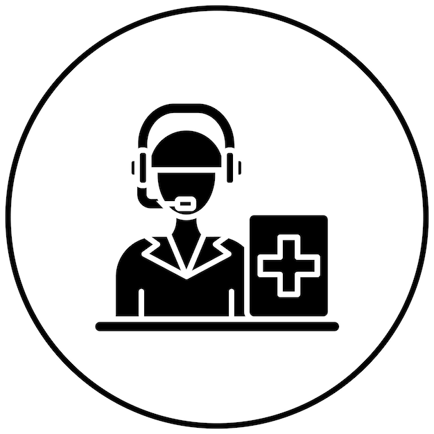 Imagen vectorial de icono de soporte de farmacia Se puede utilizar para el comercio electrónico médico