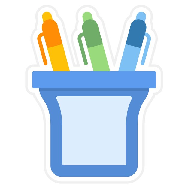 Imagen vectorial del icono del soporte de la pluma Se puede utilizar para las herramientas